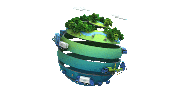 Renewi earth globe duurzaam aarde Sticker