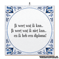 Humor Diploma Sticker by Tegelspreuken.nl