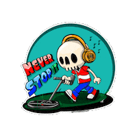 Never Stop Sticker by Detektorking