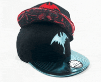 Capichecaps blue red dragon metallic GIF