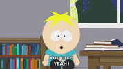 butters stotch shrug GIF by South Park 