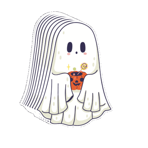 Halloween Ghost Sticker by Sheila Streetman