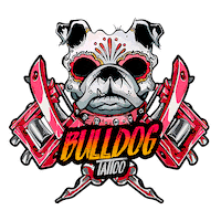 Bulldogtattoo dog shop tattoo store Sticker