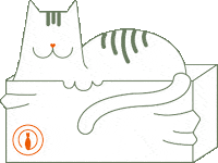 Catbox Cattail Sticker by Katzentempel