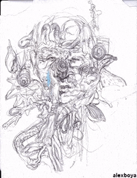 Gif Artists India Ink GIF by Alex Boya