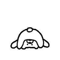 Dog Waiting Sticker by takadabear