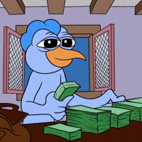 Roostcurrency counting money making money roost cash flow GIF