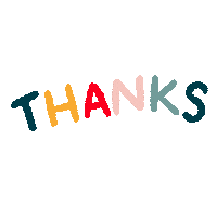 Thanks Thank You Sticker by Kaila Elders