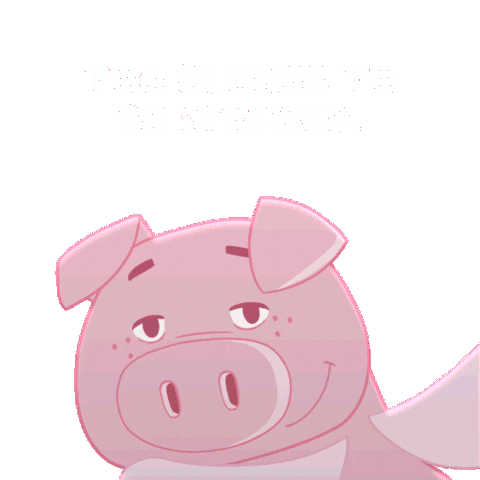 Stressed Flying Pig Sticker by PositivelyPigasus