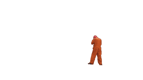 Orange Jumpsuit Dancing Sticker by Aaron B.