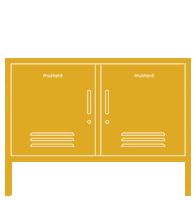 Locker Cupboard Sticker by mustard made