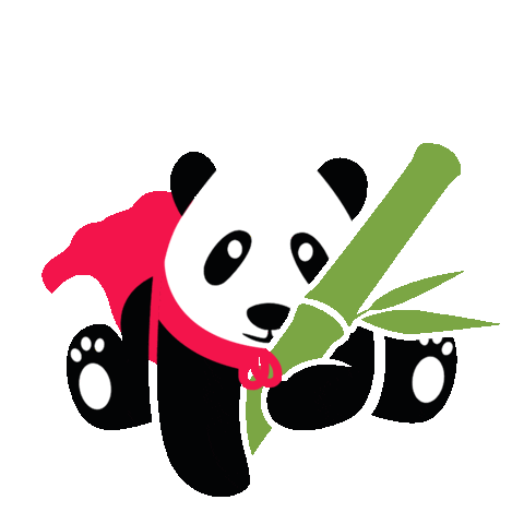 gopandoo giphyupload hero panda bamboo Sticker
