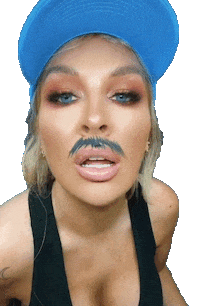 Wink Mustache Sticker by adriana-makeup