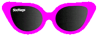 Pink Sun Sticker by Six Flags