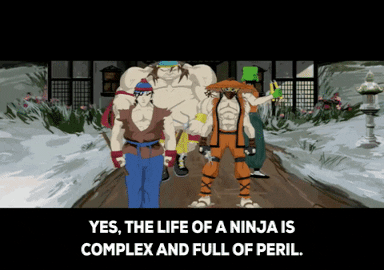 ninja weapons GIF by South Park 