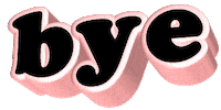 text goodbye Sticker