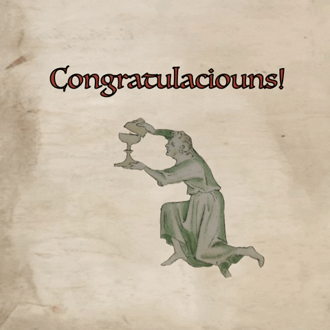 apbale drink cheers congratulations medieval GIF