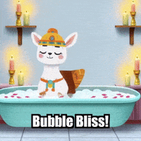 Relax Bath GIF by Llamaozi