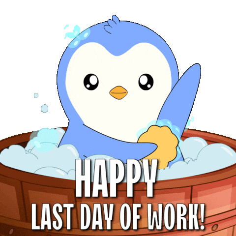 Last Day Of Work Weekend Sticker by Pudgy Penguins