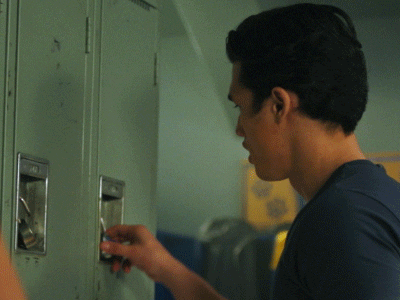 TV gif. Ross Butler as Reggie in Riverdale. He stands in front of a locker and looks at us matter of factly as he says, "You've got some pretty big coconuts."