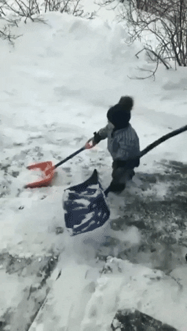GifVif giphyupload snow shoveling with dad GIF