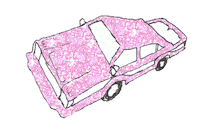 Pink Car Sticker