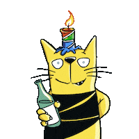 freise cat celebration celebrate birthday Sticker