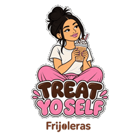 Pink Treat Yourself Sticker by frijoleras
