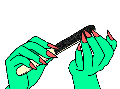 Bored Nail Care Sticker by GIPHY CAM