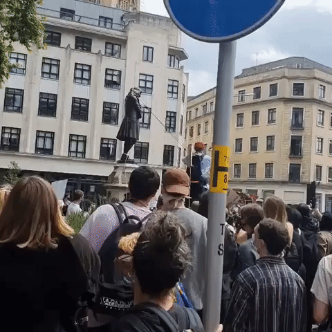 Anti-Racism Demonstrators Tear Down Statue of Edward Colston in Bristol