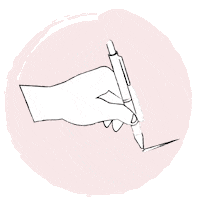 Hand Writing Sticker by iampower.nl