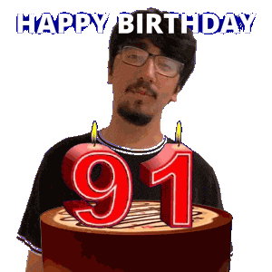 Happy 91St Birthday Sticker