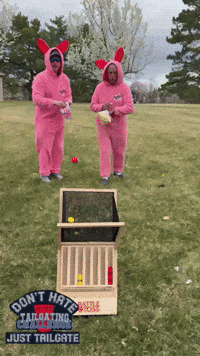High Five Easter Bunny GIF by Tailgating Challenge