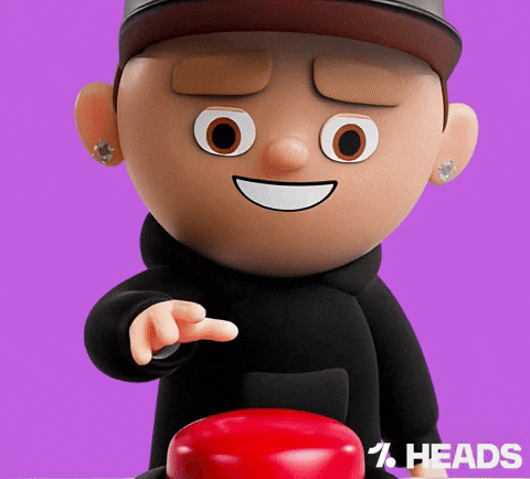 Red Button No GIF by OneFootball Heads