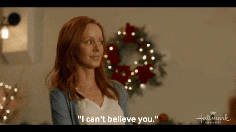 Shocked Christmas In July GIF by Hallmark Channel