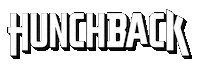 hunchback music logo 3d typography Sticker