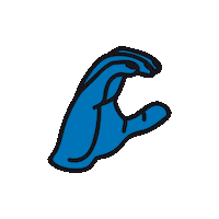 sign language c Sticker by Tim Colmant