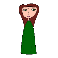 Red Hair Girl Sticker