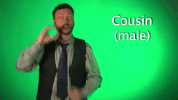 sign language cousin GIF by Sign with Robert