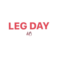 hausofaub sweat leg day legday haus of aub Sticker