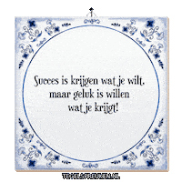 Succes Geluk Sticker by Tegelspreuken.nl