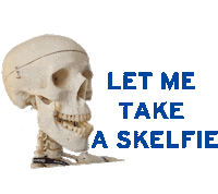 darienlibrary selfie skeleton bones library Sticker