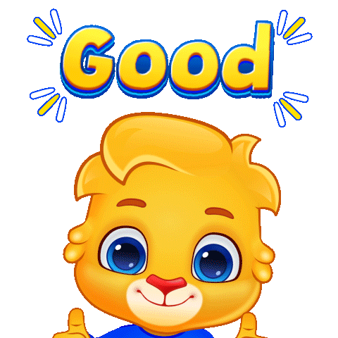 Well Done Thumbs Up Sticker by Lucas and Friends by RV AppStudios