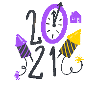 New Year Feliz Ano Sticker by MI CASA INN