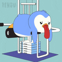 Tired Gym GIF by Pudgy Penguins