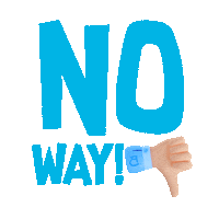 No Way Thumbs Down Sticker by AMB3R Creative