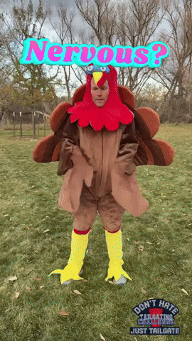 Scared Thanksgiving GIF by Tailgating Challenge