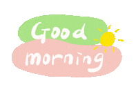 手寫字 早安 Sticker