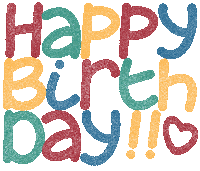 Happy Birthday Heart Sticker