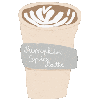 Pumpkin Spice Latte Coffee Sticker